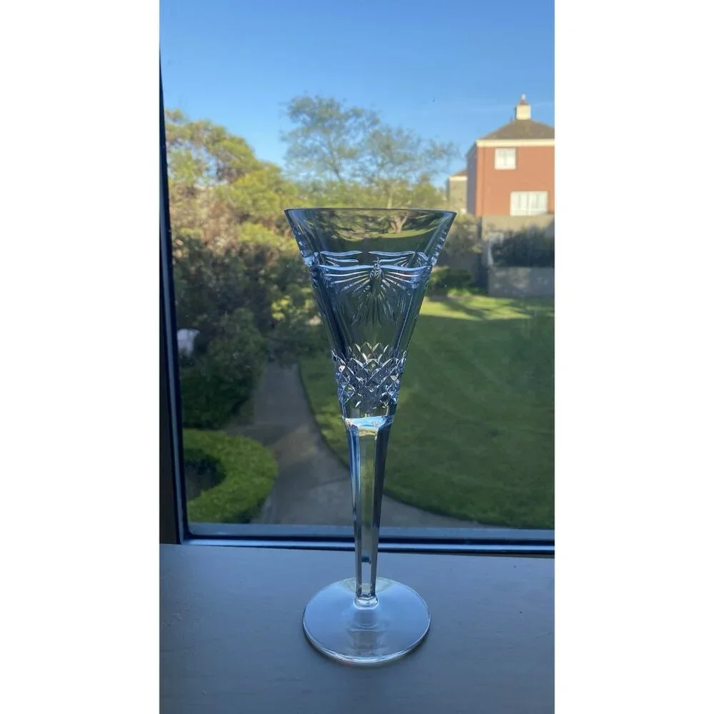 Single Waterford Crystal Millennium PEACE Toasting Flute Champagne Glass Dove